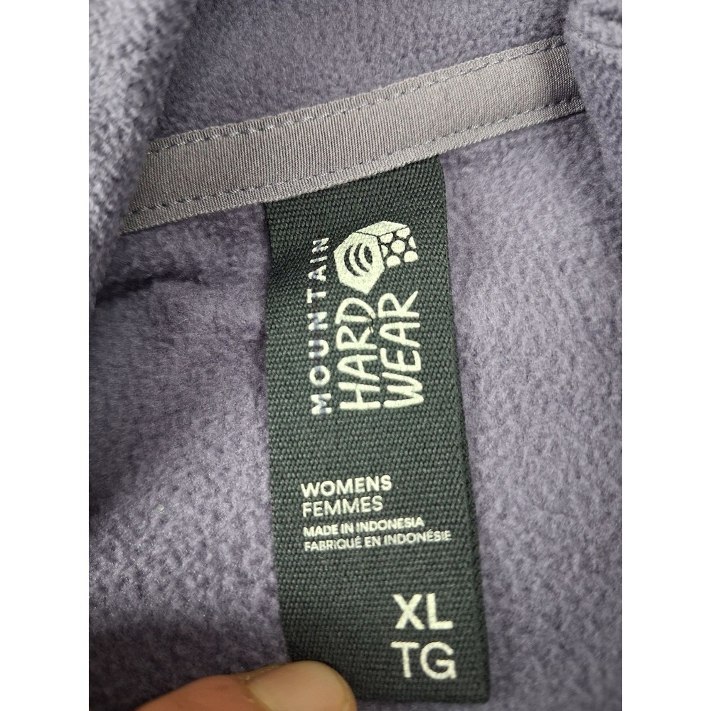 Mountain Hardwear Pullover Womens XL Gray 1/4 Zip High Neck Fleece Top - Picture 2 of 10
